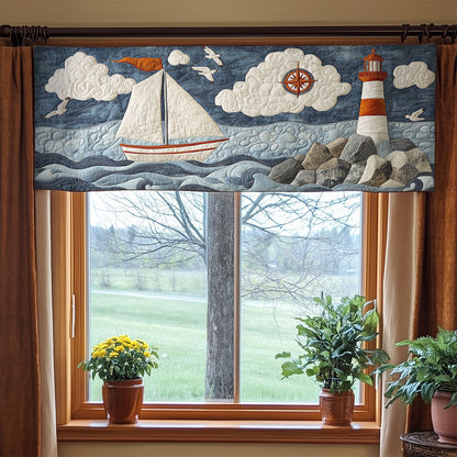 Lighthouse Moon WN0307087CL Quilted Valance