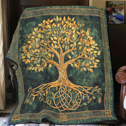 Gold Tree Of Life WY2101057CL Quilt