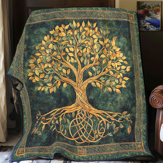 Gold Tree Of Life WY2101057CL Quilt