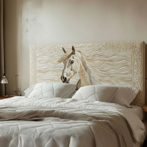 White Horse WJ0912010CL Quilted Headboard Slipcover