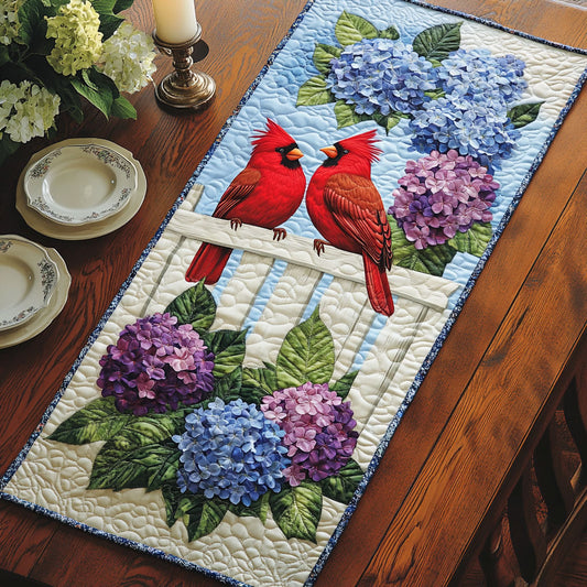Blooming Cardinal CW1405070CL Quilted Table Runner