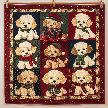 Christmas Poodle WJ1810015CL Quilt