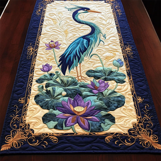 Elegant Heron WY1905034CL Quilted Table Runner