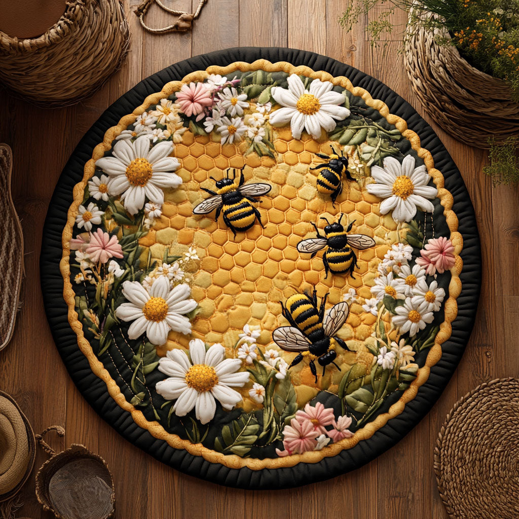 Daisy Bee WY0206021CL Quilted Round Mat