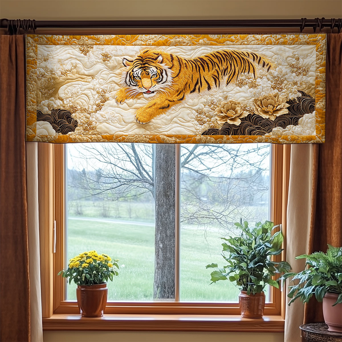 Golden Tiger WY0905004CL Quilted Valance