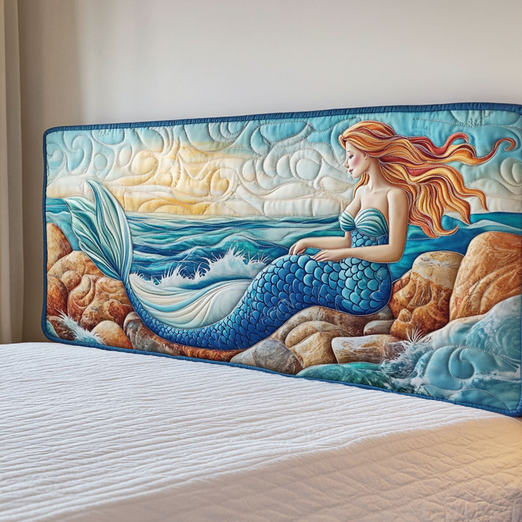 Charming Mermaid CP0301201CL Quilted Headboard Slipcover