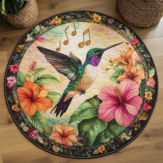 Golden Song Hummingbird WN2008020CL Quilted Round Mat