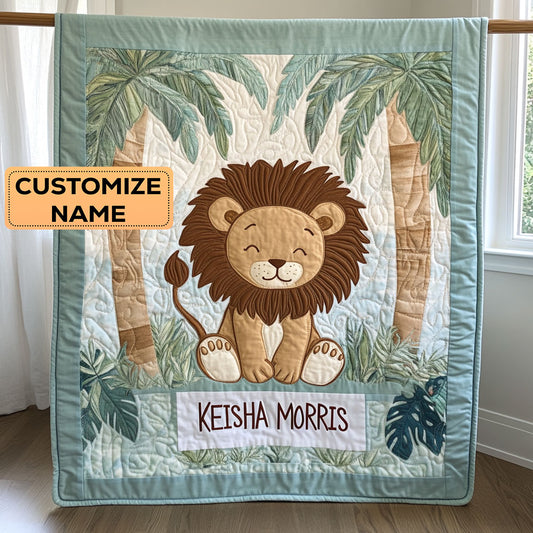 Lion Lullaby CP2407028CL Personlized Baby Quilt