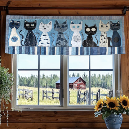Cat Joy WN0407031CL Quilted Valance