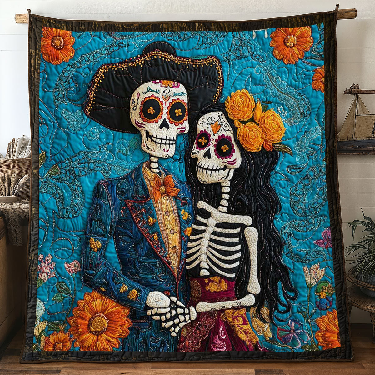 Skeleton Romance WN0805085CL Quilt