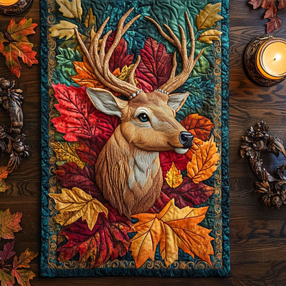 Mystic Deer CM1205034CL Quilted Table Runner
