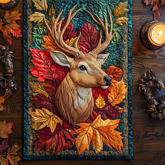 Mystic Deer CM1205034CL Quilted Table Runner
