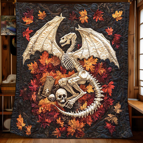 Skull Dragon Autumn WP1402033CL Quilt