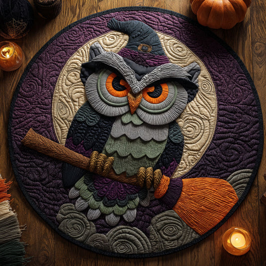Haunted Night Owl CW2908006CL Quilted Round Mat