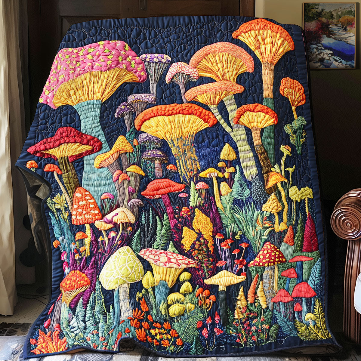 Vibrant Mushroom WX1001048CL Quilt