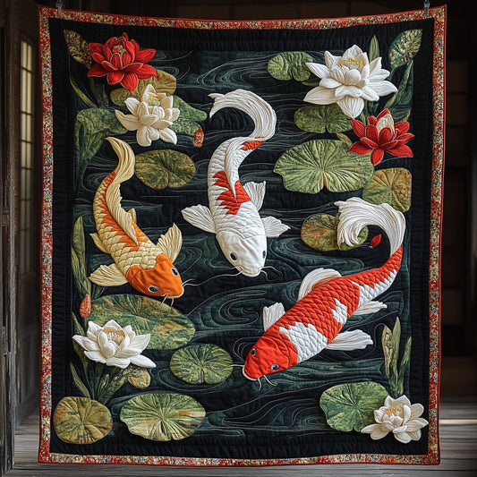 Blooming Koi CP0410046CL Quilt