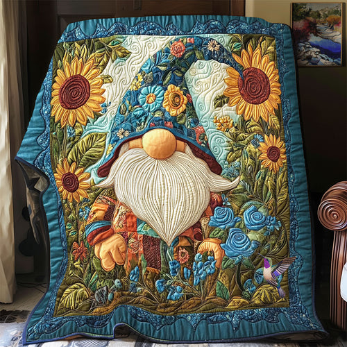 Sunflower And Gnome WY2612040CL Quilt