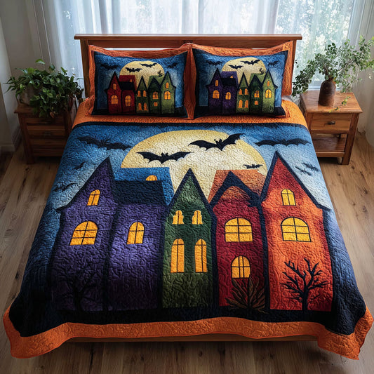 Haunted Village Night CW2008017CL Duvet Cover Set