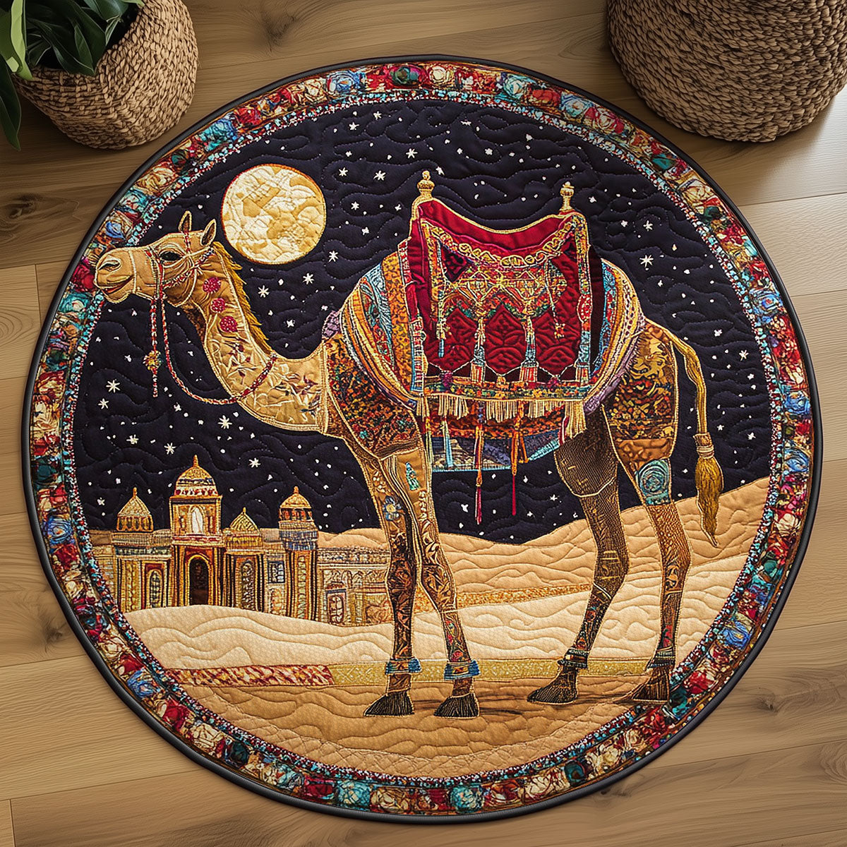 Caravan Moon WY2203031CL Quilted Round Mat