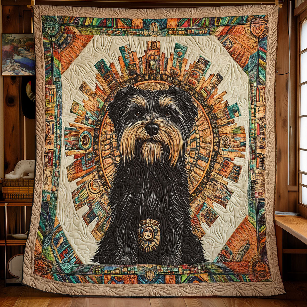 Terrier Ancient Mayan Culture WY0801065CL Quilt