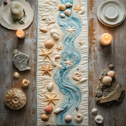 Coastal Charm CW1207009CL Quilted Table Runner