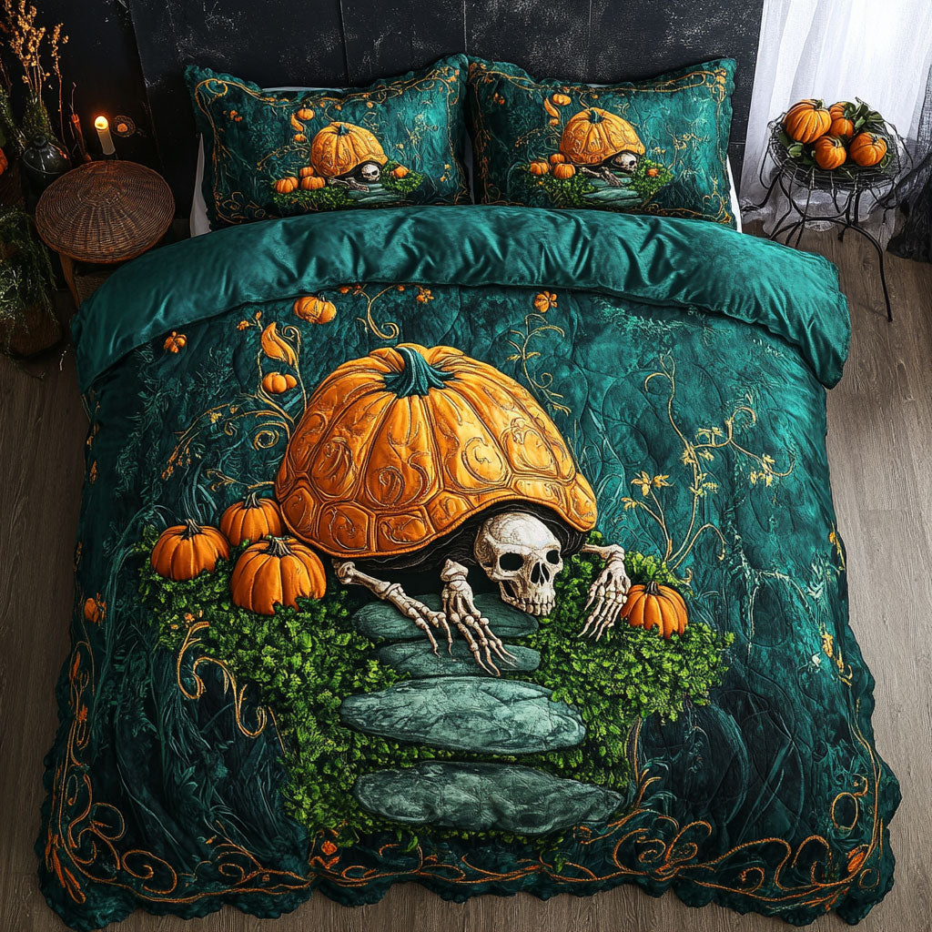 Pumpkin Skull Turtle WN2608080CL Duvet Cover Set
