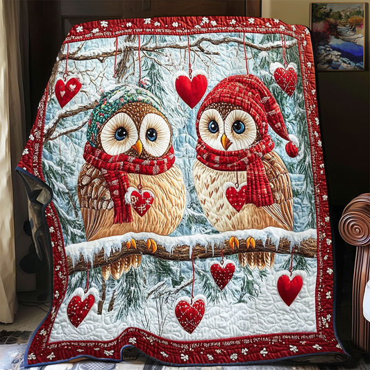 Romantic Couple Owl WY1701055CL Quilt