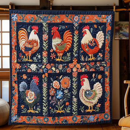 Folk Charm Chicken WJ3112017CL Quilt