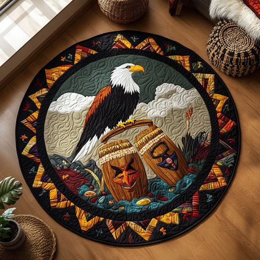 Tribal Pride Mat WY0107038CL Quilted Round Mat