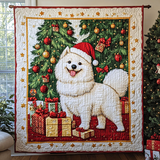 Christmas Samoyed WJ2310009CL Quilt