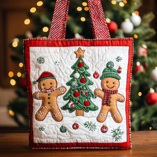 Gingerbread Snow Delight WN1811022CL Quilted Tote Bag