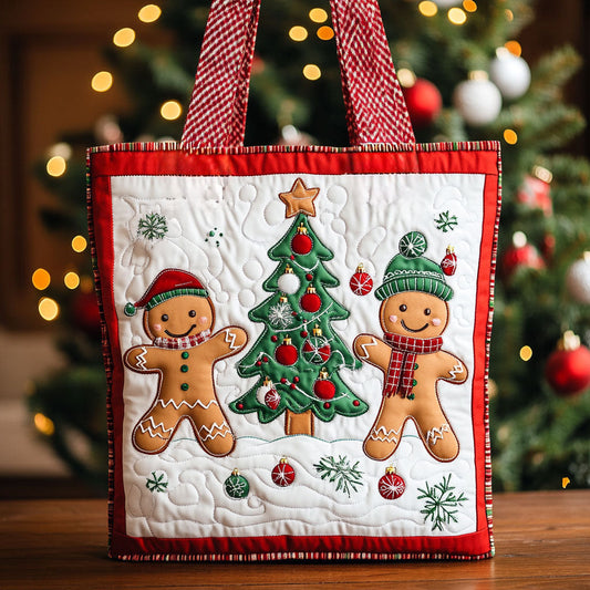 Gingerbread Snow Delight WN1811022CL Quilted Tote Bag