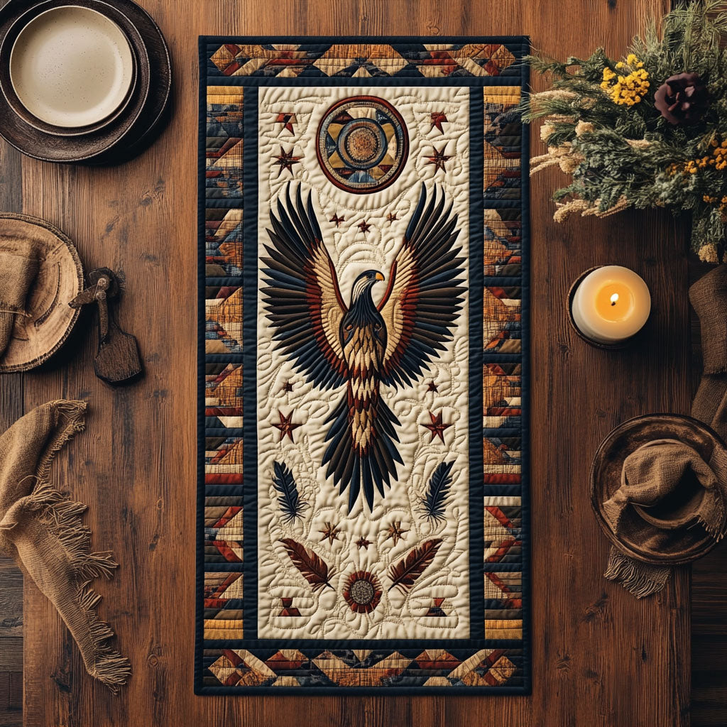 Eagle Native American CW2904031CL Quilted Table Runner