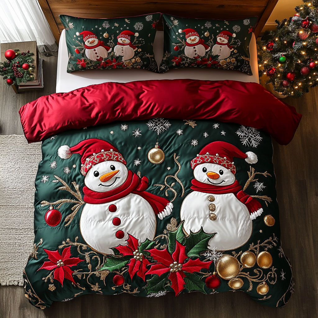 Joyful Snowman WN0508017CL Duvet Cover Set