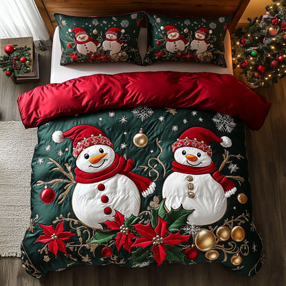 Joyful Snowman WN0508017CL Duvet Cover Set