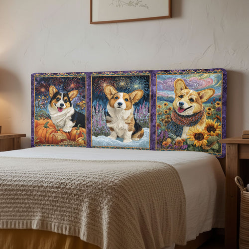 Sweet Corgi CW0501028CL Quilted Headboard Slipcover