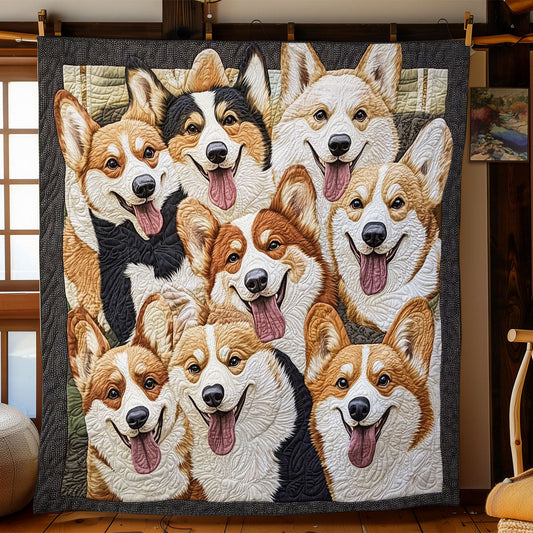 Happy Corgis CP1411008CL Quilt