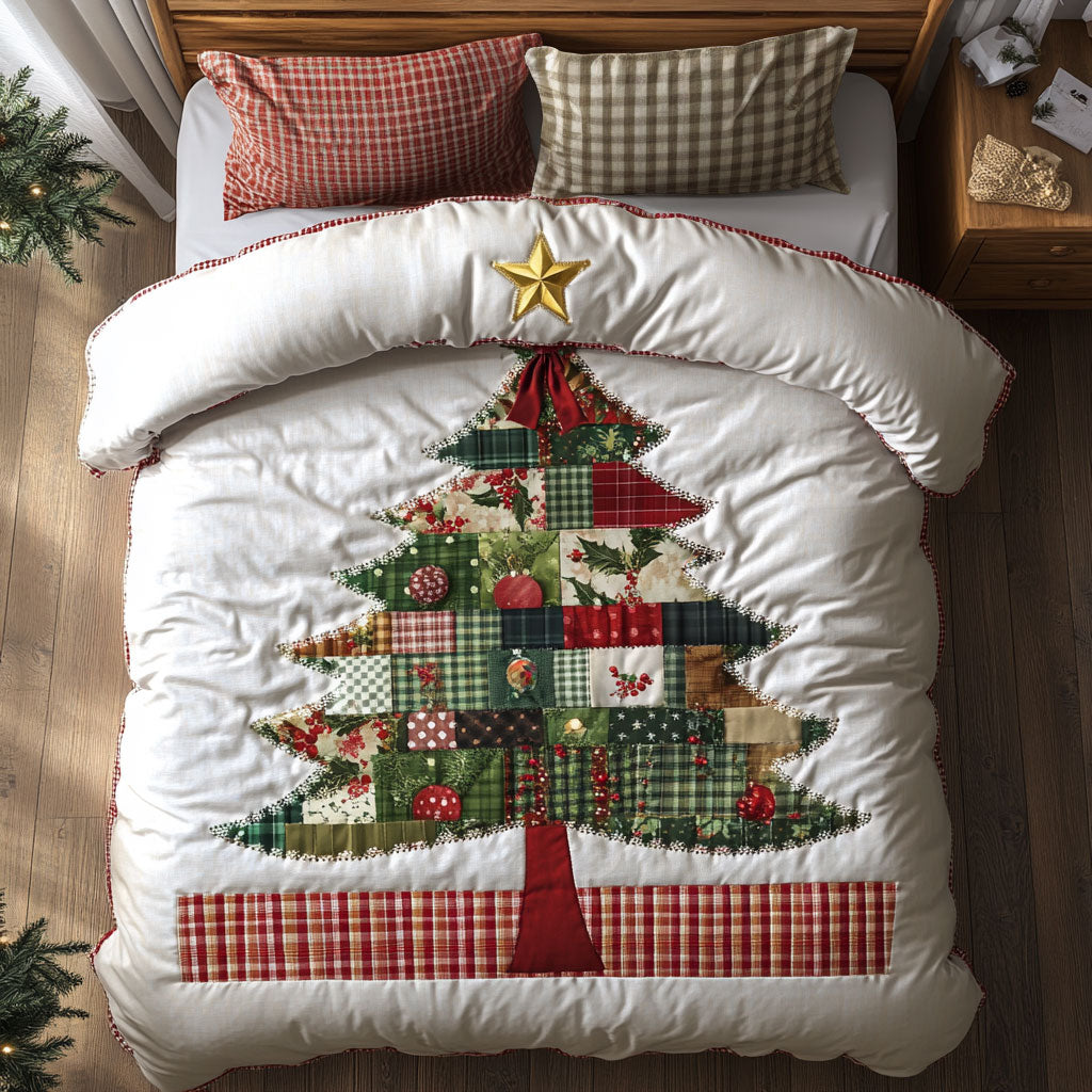 Country Heart Christmas Tree WN1211029CL Duvet Cover Set