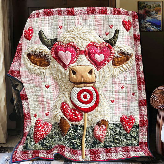 Valentine Of Fluffy Cow WY1701068CL Quilt