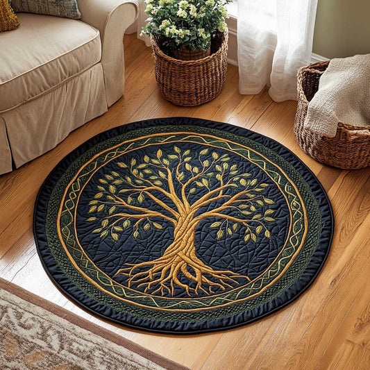 Eternal Tree Of Life WN1403049CL Quilted Round Mat