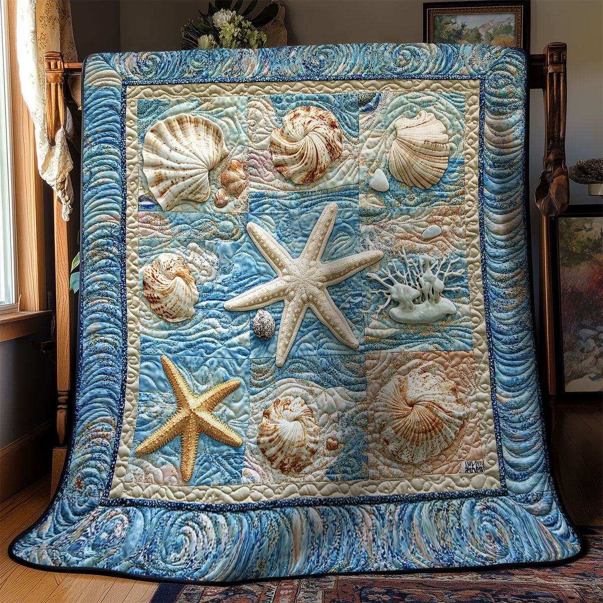 Seashell And Starfish WY2301076CL Quilt
