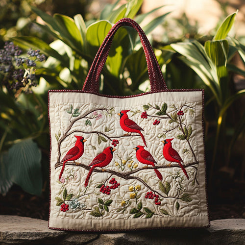 Cardinal Winter Nest WN0310018CL Quilted Tote Bag