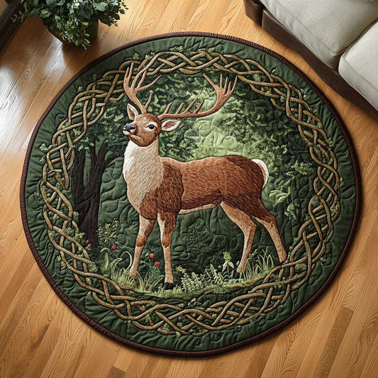 Forest Deer WN1803010CL Quilted Round Mat