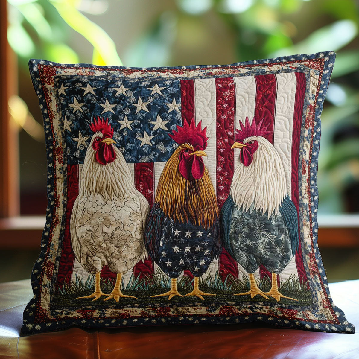 Liberty Rooster WN1002110CL Quilt Pillow Case