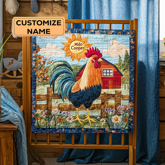 Rise And Shine Coop WY3107017CL Personalized Baby Quilt