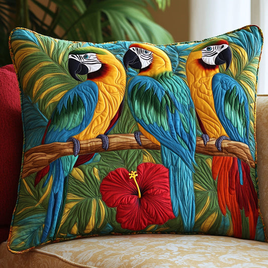 Tropical Parrot Forest CW0701115CL Quilt Pillow Case