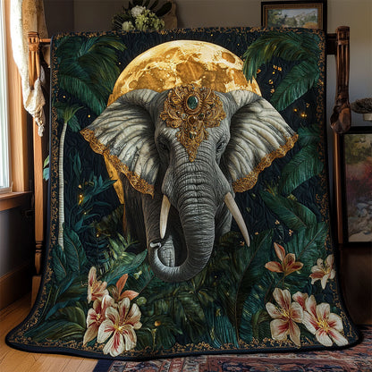 Mystic Midnight Elephant WY2301067CL Quilt