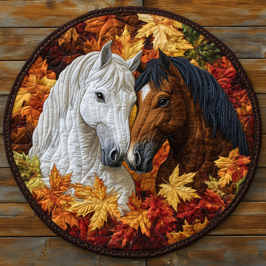 Horse CW1505121CL Quilted Round Mat