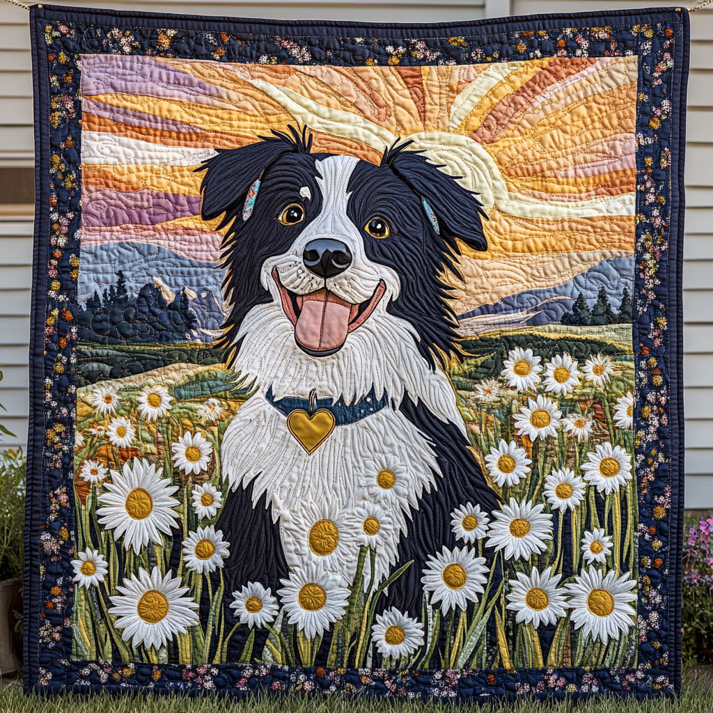 Border Collie Happy WT1901006CL Quilt