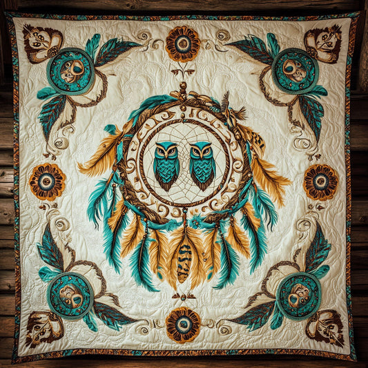 Dreamcatcher Couple Owl WY1801064CL Quilt